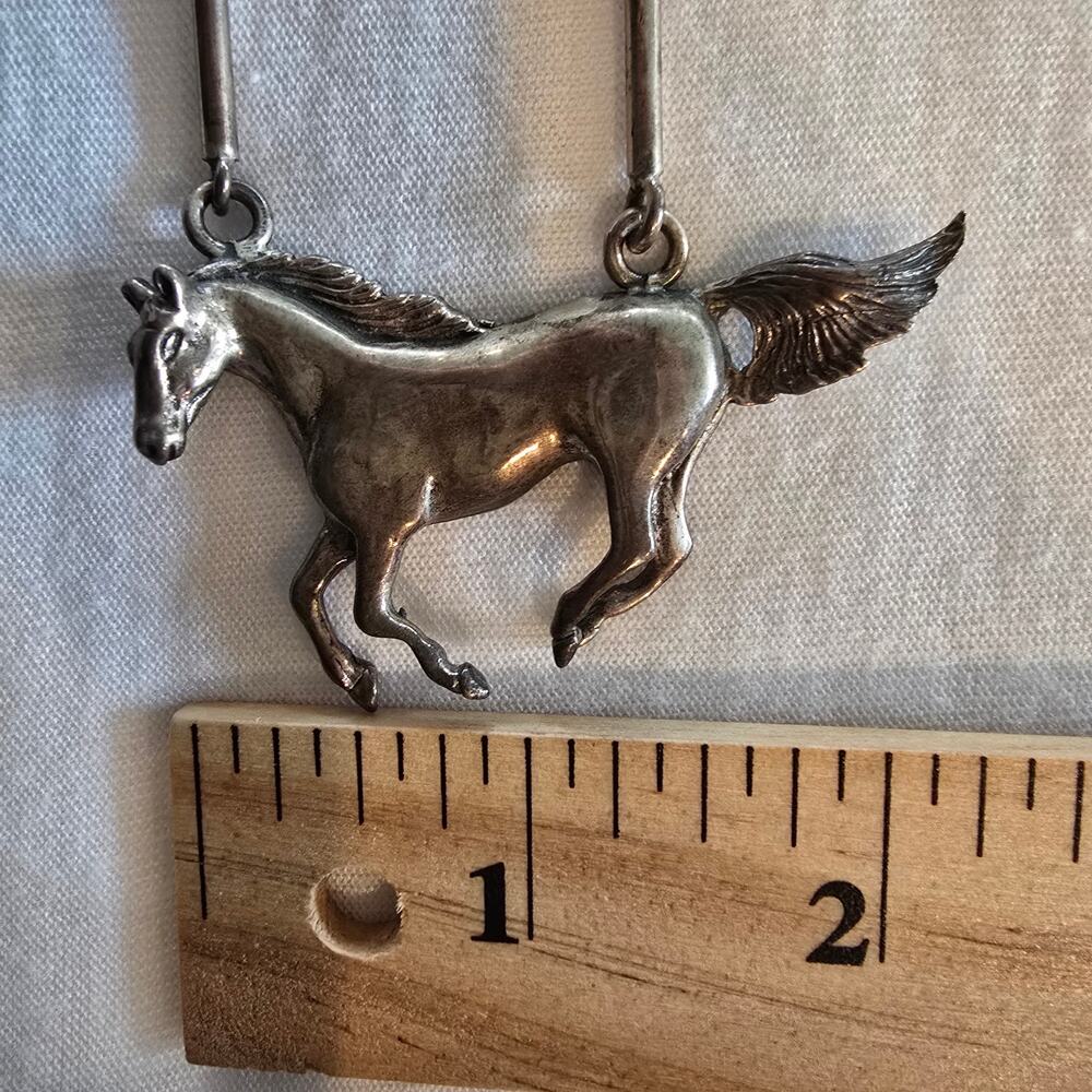 Vintage Glen & Irene Sandoval Wild Running Horse necklace925 - Picture 7 of 8